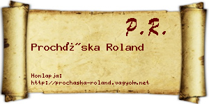 Procháska Roland névjegykártya