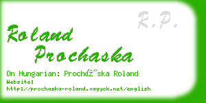 roland prochaska business card